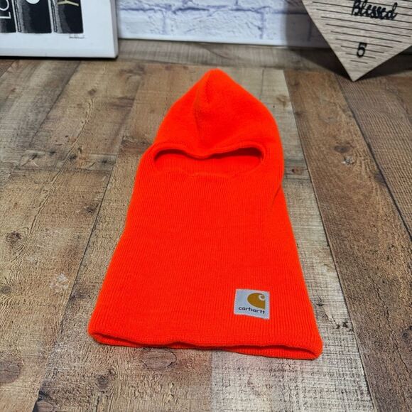 Carhartt Mens Knit Insulated Face Mask Orange - Picture 4 of 7